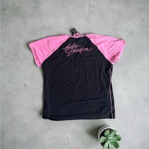 Harley-Davidson Black and Pink Tee